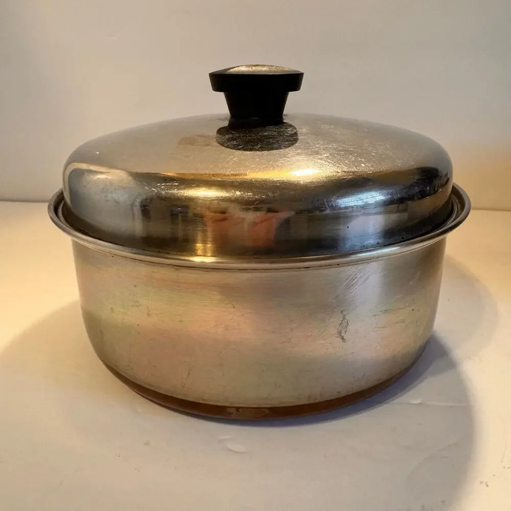 Rare Revere Ware Copper Clad Penney's Line Saucepan & Lid Vintage Ltd Ed 1.5-2 L